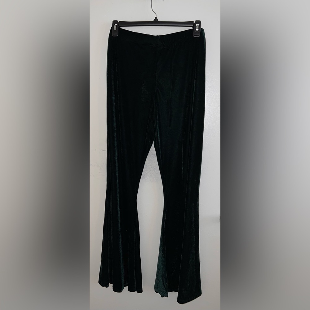 Killstar Moondance Velvet Bell Bottom Pants in Emerald NWT Plus Size 4X